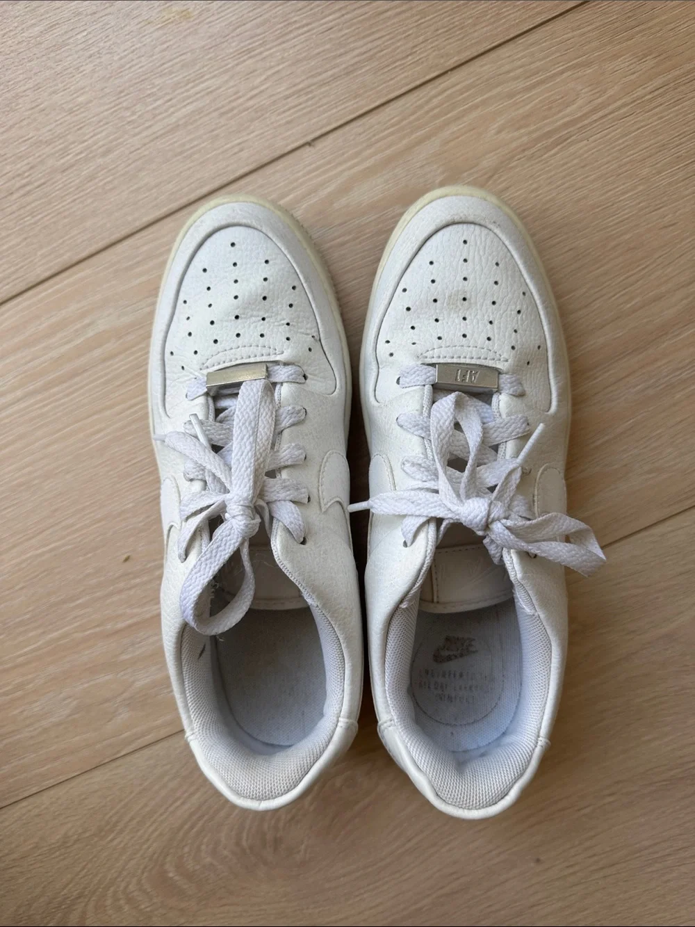 Nike Women’s Off-White Cream Low-Top Sneakers platform